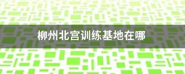 柳州国家篮球训练基地在哪个位置